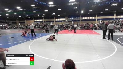 78 lbs Consi Of 4 - Nicholai Hayman, Hemet Youth WC vs Joshua Garcia, Savage House WC