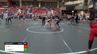 96 lbs Cons. Round 1 - Kortney Akpan, Rhodes Supreme Avengers vs Gage Epp, Hoxie Kids Wrestling Club