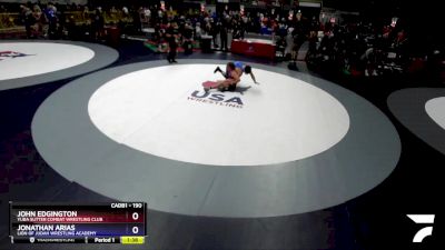 190 lbs Cons. Round 5 - John Edgington, Yuba Sutter Combat Wrestling Club vs Jonathan Arias, Lion Of Judah Wrestling Academy