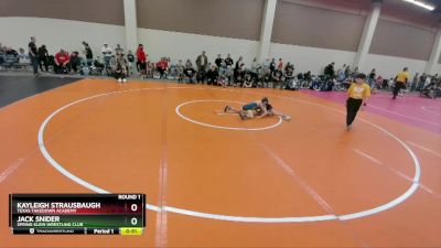 69-70 lbs Round 1 - Jack Snider, Spring Klein Wrestling Club vs Kayleigh Strausbaugh, Texas Takedown Academy