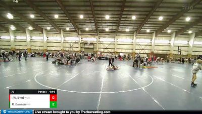 72 lbs Quarterfinal - Wyatt Byrd, Wyoming Underground Wrestling vs Ridger Benson, Parowan