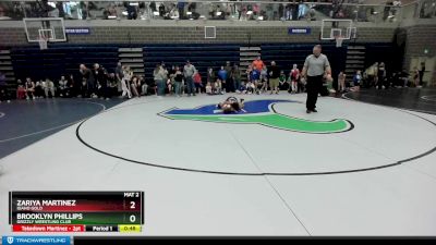 85 lbs Cons. Round 2 - Brooklyn Phillips, Grizzly Wrestling Club vs Zariya Martinez, Idaho Gold