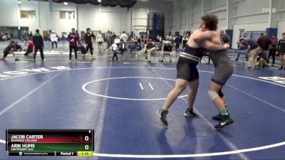 285 lbs Cons. Round 4 - Arik Hums, Centenary (NJ) vs Jacob Carter, Roanoke College