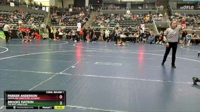 75 lbs Cons. Round 1 - Brooks Matson, The Best Wrestler vs Parker Anderson, Siouxland Wrestling Academy