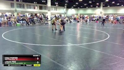 195 lbs Round 2 (16 Team) - Logan Pike, Florida Young Gunslingers vs Cole Porter, Ohio Titan Blue