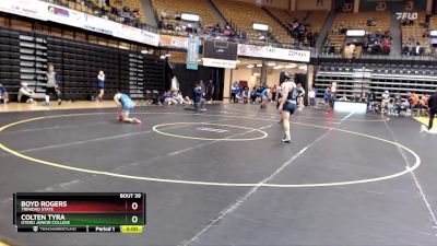 157 lbs Champ. Round 1 - Colten Tyra, Otero Junior College vs Boyd Rogers, Trinidad State