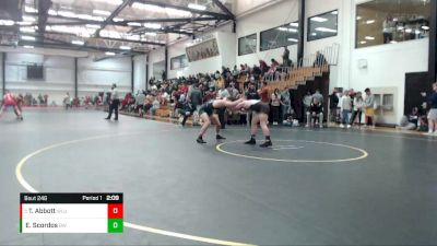 157 lbs Quarterfinal - Toby Abbott, West Liberty vs Emmanuel Scordos, Baldwin Wallace