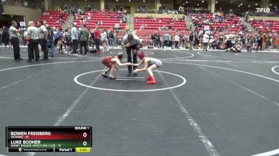 64 lbs Round 1 (6 Team) - Luke Booher, Honey Badger Wrestling Club vs Bowen Freisberg, Sicarios