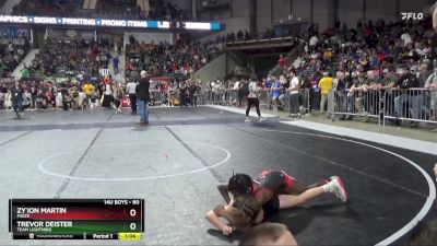 80 lbs Round 1 - Trevor Deister, Team Lightning vs Zy`ion Martin, Maize