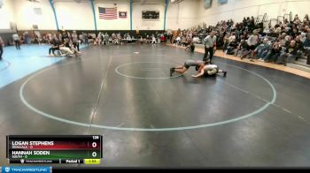 126 lbs Round 4 (10 Team) - Hannah Soden, South vs Logan Stephens, Ogallala