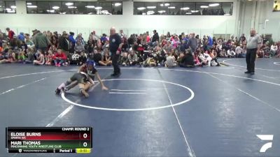 65 lbs Champ. Round 2 - Mari Thomas, Pinconning Youth Wrestling Club vs Eloise Burns, Sparta WC