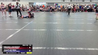 120 lbs Round 2 - Makaylah Vega, Black Flag Wrestling Academy vs Miranda Lencrerot, Glasgow Wrestling Academy