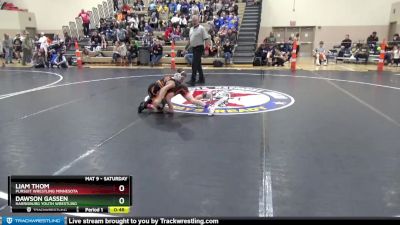 65 lbs Cons. Round 3 - Dawson Gassen, Harrisburg Youth Wrestling vs Liam Thom, Pursuit Wrestling Minnesota