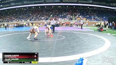 D3-157 lbs Quarterfinal - Xander Kartes, Ogemaw Heights HS vs Julian Walker, Algonac HS