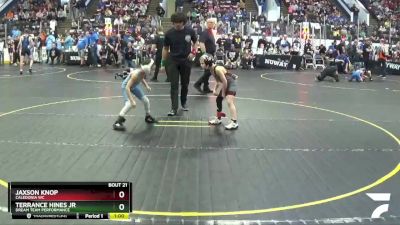 52 lbs 5th Place Match - Jaxson Knop, Caledonia WC vs Terrance Hines Jr, Dream Team Performance