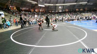 55 lbs Round Of 32 - Lincoln Sanders, Sallisaw Takedown Club vs Labrayon Nichols, Tulsa North Mabee Stampede