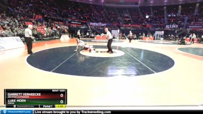 1A 120 lbs Cons. Round 2 - Luke Moen, Orion vs Garrett VerHeecke, Decatur (Lutheran)