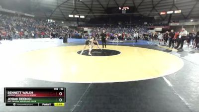 92 lbs Semifinal - Bennett Walsh, Ascend Wrestling Academy vs Josiah Deonigi, Mat Demon Wrestling Club