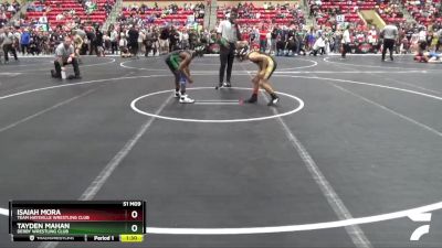 96 lbs Champ. Round 1 - Tayden Mahan, Derby Wrestling Club vs Isaiah Mora, Team Haysville Wrestling Club