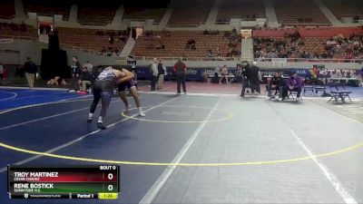 D1-215 lbs Champ. Round 1 - TROY MARTINEZ, Cesar Chavez vs Rene Bostick, Sunnyside H.S.