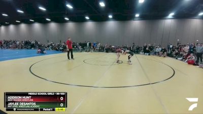 96-100 lbs Quarterfinal - Jaylee DeSantos, NXT Level Wrestling Academy vs Addison Hunt, Best Trained Wrestling