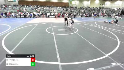 54 lbs Consi Of 4 - Bryson Fryman, All Phase WC vs Hayzon Walker, Stallions WC