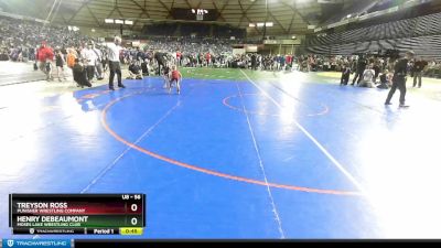 56 lbs Cons. Semi - Treyson Ross, Punisher Wrestling Company vs Henry DeBeaumont, Moses Lake Wrestling Club