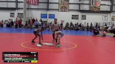 70 lbs Round 1 (4 Team) - Travon Cleveland, DARKHORSE WRESTLING CLUB - GOLD vs Colton Parkulo, SHENANDOAH VALLEY WRESTLING CLUB