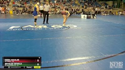 155 lbs Quarterfinal - Kiera Aguilar, W1-Minot vs Brynlee Dewald, E4-Napoleon G-S