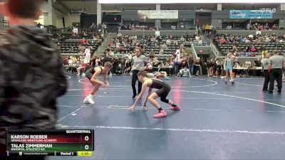 125 lbs Quarterfinal - Karson Roeber, Siouxland Wrestling Academy vs Talas Zimmerman, Immortal Athletics WC