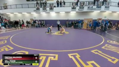 84 lbs Quarterfinal - Tristan Galovich, Thermopolis vs Will Frank, Shoshoni Junior High School