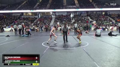 72 lbs Champ. Round 1 - Justice Collins, Hugoton vs Da`raun Brown, Maize