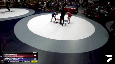 113 lbs Champ. Round 2 - Gavin Cortez, Pacifica High School Wrestling vs Marcello Calavitta, Rough House Wrestling