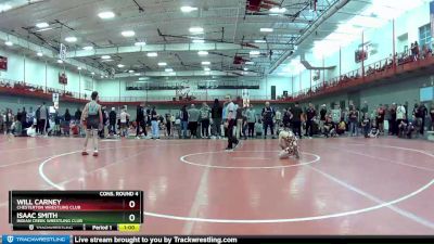 95 lbs Cons. Round 4 - Isaac Smith, Indian Creek Wrestling Club vs Will Carney, Chesterton Wrestling Club