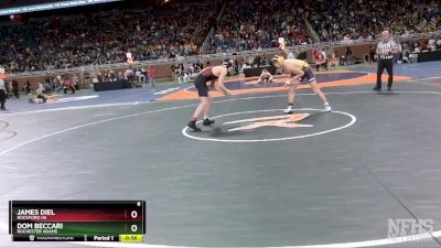 D1-144 lbs Cons. Round 1 - Dom Beccari, Rochester Adams vs James Diel, Rockford HS