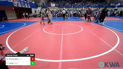 75 lbs Quarterfinal - Noah Shuemake, Poteau Youth Wrestling Academy vs Carter Lacey, Wagoner Takedown Club