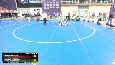 150 lbs Cons. Round 4 - Michael Ortega, Portage Wrestling Club vs Logan Shaver, Team Idaho Wrestling Club