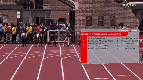 Masters Women's 100m, 40 & Older
