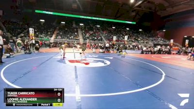 2A-120 lbs Quarterfinal - Tuker Carricato, Saratoga vs Loomis Alexander, Greybull/Riverside