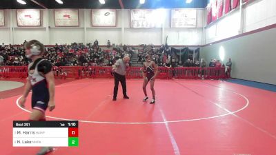 120 lbs Consi Of 4 - Michaell Harris, Hampden Charter East vs Noah Lake, North Middlesex