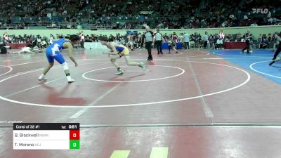 118 lbs Consi Of 32 #1 - Ben Blackwell, Newkirk Jr High vs Tryton Moreno, Hennessey Eagles Jr High