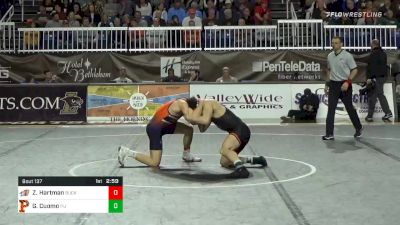 165 lbs Quarterfinal - Zach Hartman, Bucknell vs Grant Cuomo, Princeton