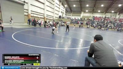 67 lbs Quarterfinal - Kaden Aguayo, Team Champs Wrestling Club vs Khasen Srimoukda, All In Wrestling Academy