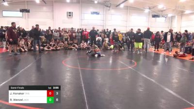 65 lbs Semifinal - Julian Honaker, Tristate Elite vs Ryker Wenzel, Jacket Wrestling Club