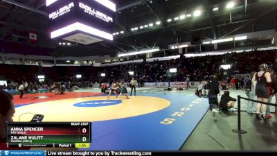 Girls 145 lbs Champ. Round 2 - ZaLane Hulitt, Tahoma (Girls) vs Anna Spencer, Fife (Girls)