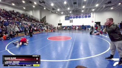 110 lbs Round 2 - Kaige Kline, Touch Of Gold Wrestling Club vs Lakoda Neiger, Windy City Wrestlers