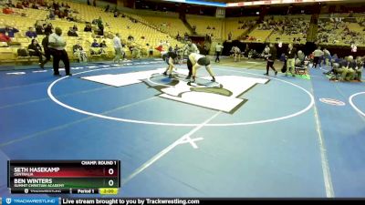 285 Class 1 lbs Champ. Round 1 - Seth Hasekamp, Centralia vs Ben Winters, Summit Christian Academy