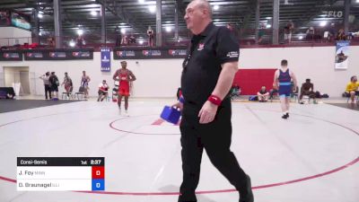 82 kg Consolation - James Foy, Minnesota Storm vs Danny Braunagel, Illinois Regional Training Center/Illini WC