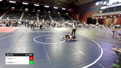 100 lbs 2nd Place - Kade Enis, Thermopolis WC vs Quinn Salois, North Montana WC