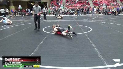 70 lbs Cons. Round 1 - Sawyer Pankey, Tonganoxie Wrestling Club vs Champ Breeden, WR - Topeka Blue Thunder